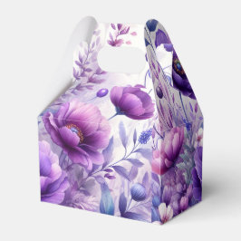 Caixinha De Lembrancinhas Flores Roxas Bonitas