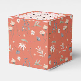 Caixinha De Lembrancinhas Flores selvagens no Chá de fraldas Terracotta