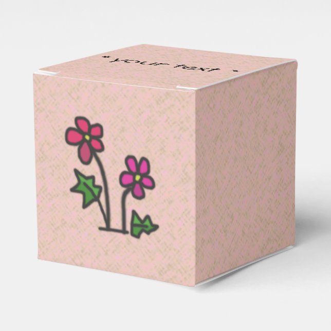 Caixinha De Lembrancinhas Flores Suaves Rosa (Frente)