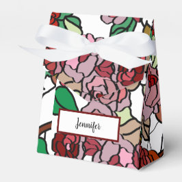 Caixinha De Lembrancinhas Flores Vermelhas Brilhantes E Bonitas