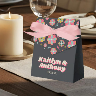 Caixinha De Lembrancinhas Flower Power 70's Retro Groovy Wedding