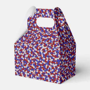 Caixinha De Lembrancinhas Foil Confetti Hearts,Patriotic-FAVOR BOX, gable