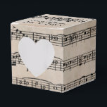 Caixinha De Lembrancinhas Folha De Casamento Música Em Papel Vintage<br><div class="desc">Composição musical em documentos antigos para o casamento</div>