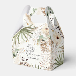 Caixinha De Lembrancinhas Folhagem de erva russa chá de fraldas