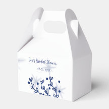 Folhas de estrelas azuis luxo real chá de noiva 