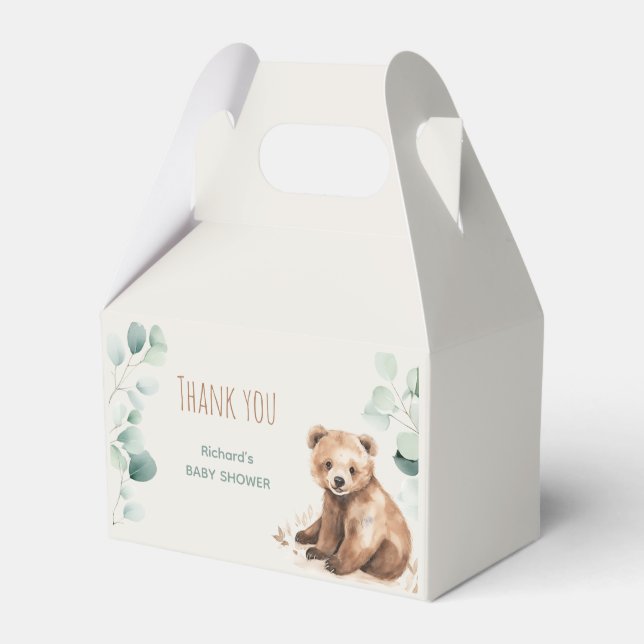 Caixinha De Lembrancinhas Folhas de Mata Cuja chá de fraldas é chamada (Frente)