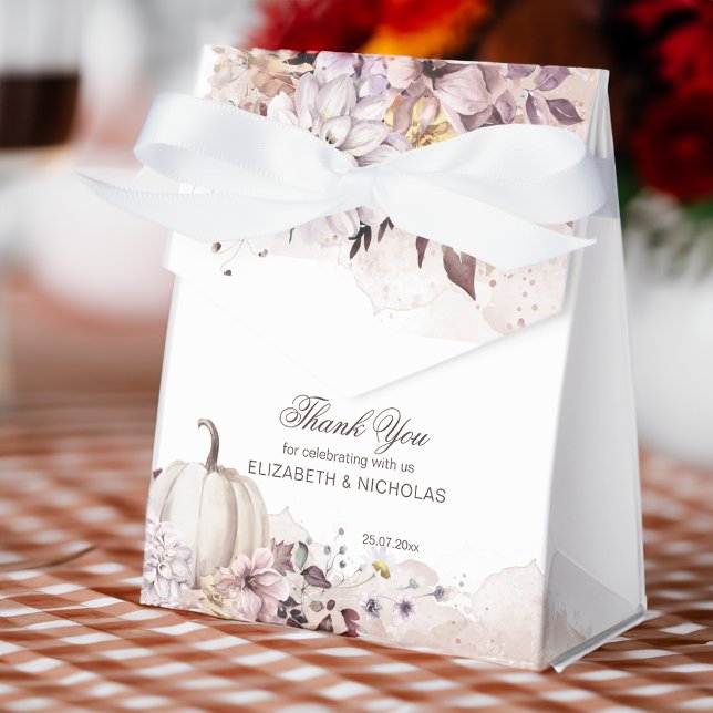 Caixinha De Lembrancinhas Folhas de outono abóbora cores pastel obrigado (Fall foliage pumpkin pastel colors thank you favor boxes)