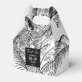 Caixinha De Lembrancinhas Folhas de Palmeira Tropical Casamentos Abstratos n