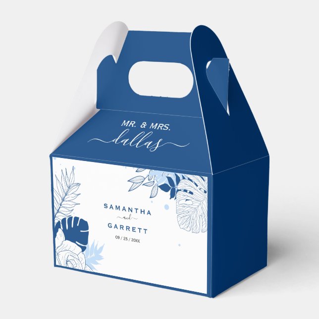 Caixinha De Lembrancinhas Folhas Exóticas (Frente)