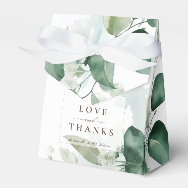 Caixinha De Lembrancinhas Folhas verdes de primavera (Frente)