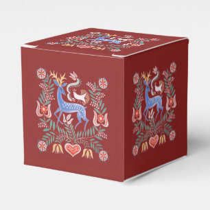 Caixinha De Lembrancinhas Folk Art Deer Húngaro