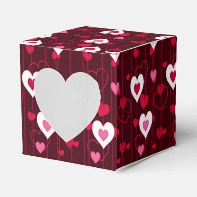 Caixinha De Lembrancinhas Forever Love Red Hearts (Frente)