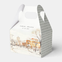 Forgo North Dakota City Scape Watercolor Casamento