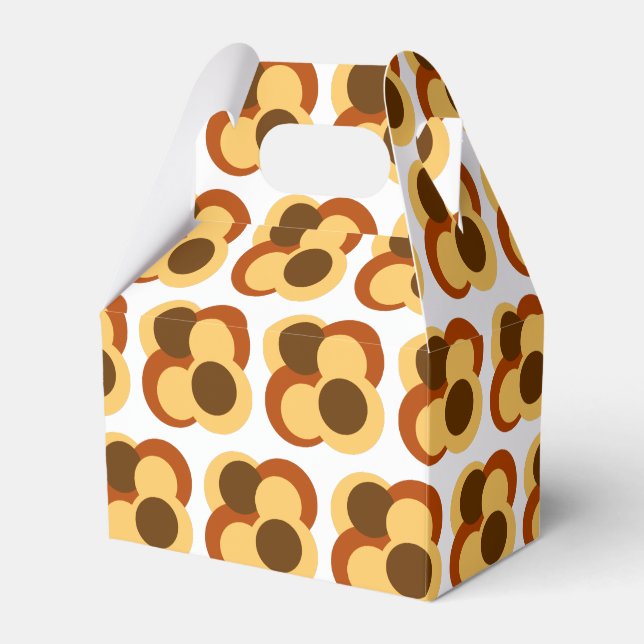 Caixinha De Lembrancinhas Formas circulares geométricas de Abstrato 70s (Frente)