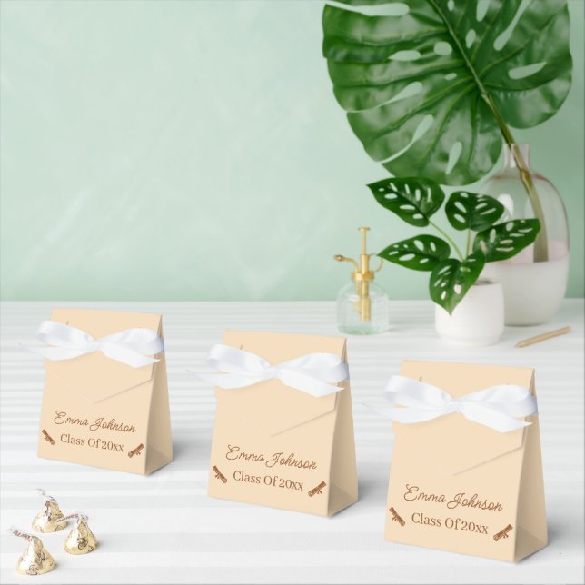 Caixinha De Lembrancinhas Formatação Personalizada Simples Castanho E bege (Múltiplo)