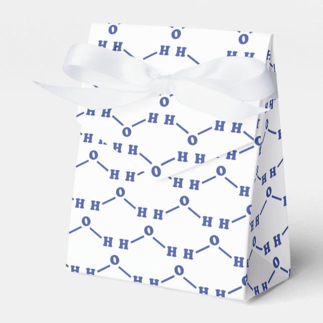 Caixinha De Lembrancinhas Fórmula Química Molecular da Água (Frente)