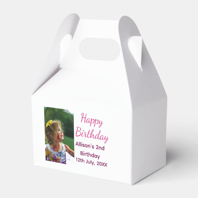 Caixinha De Lembrancinhas Foto: Apelido clássico moderno data feliz aniversá (Frente)