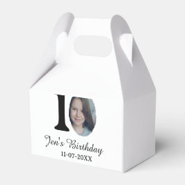 Caixinha De Lembrancinhas Foto de 10° aniversário carta negrito crianças nom
