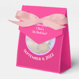 Caixinha De Lembrancinhas Foto de Cachorro Adorável Vestindo Cachorro Rosa Q