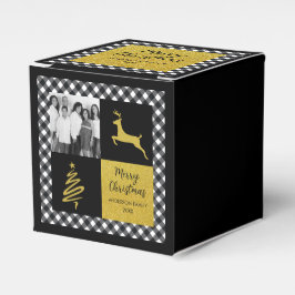 Caixinha De Lembrancinhas Foto de Feriado Dourado da Xadrez de Buffalo em Pr