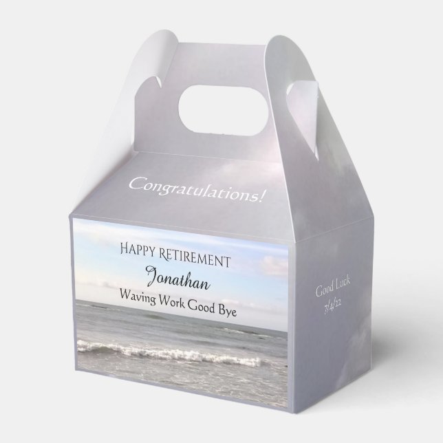 Caixinha De Lembrancinhas Foto de Funny de Reforma de Ondas do Oceano Atlânt (Frente)