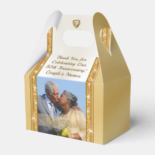 Caixinha De Lembrancinhas Foto personalizada, 50º aniversário favoritos, cai