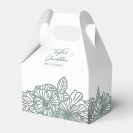 Caixinha De Lembrancinhas Foto Personalizada Sage Green Flowers Belo Casamen