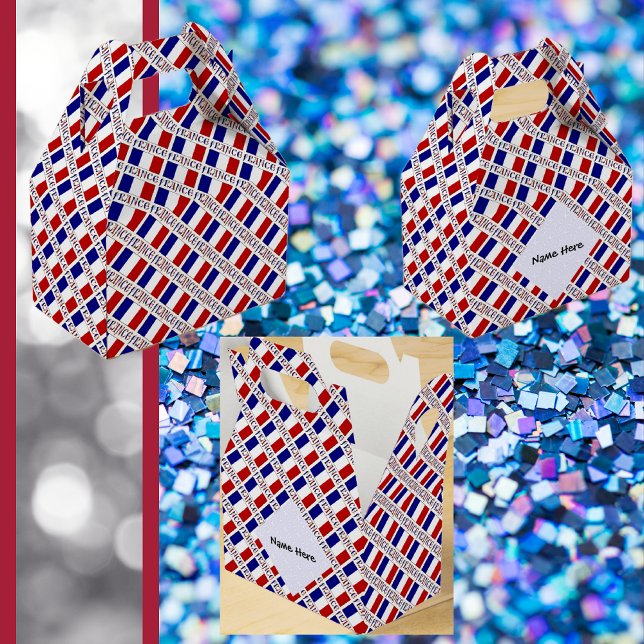 Caixinha De Lembrancinhas França e Sinalizador Francês com Seu Nome (Criador carregado)