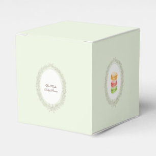 Caixinha De Lembrancinhas Francês Patisserie Boulangerie Macarons Mint Green