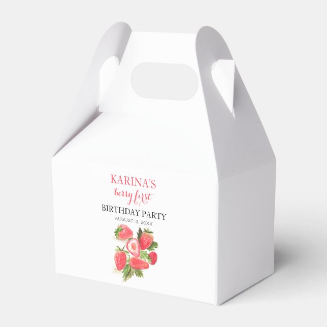 Caixinha De Lembrancinhas Fruta Strawberry primeiro aniversario Summer (Frente)