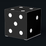 Caixinha De Lembrancinhas Fundo de Qualquer Cor com Dados de Ponto Branco<br><div class="desc">Criado por Carrie Fink. Impresso e enviado por Zazzle ou seus parceiros.</div>