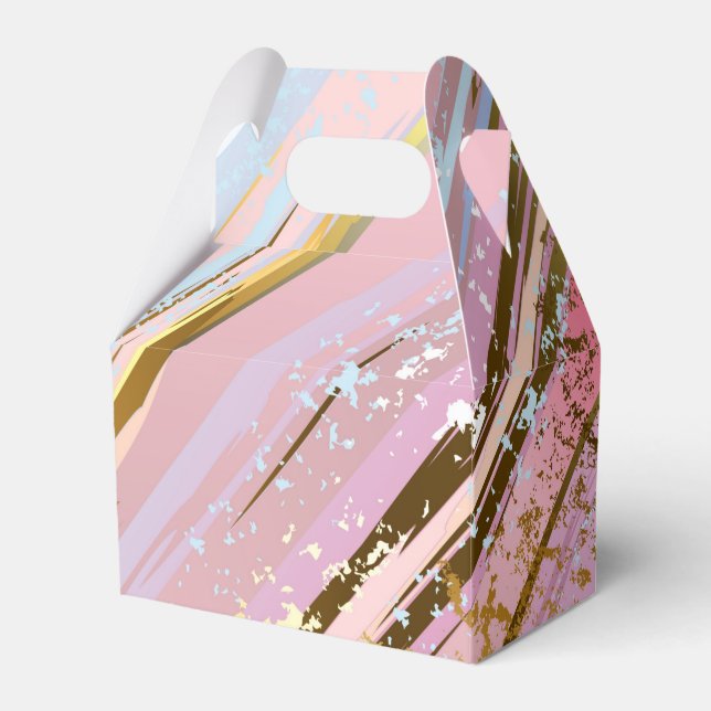 Caixinha De Lembrancinhas Fundo Rosa Texturizado (Frente)