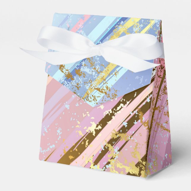 Caixinha De Lembrancinhas Fundo Rosa Texturizado (Frente)