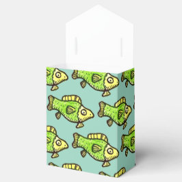 Caixinha De Lembrancinhas Funny Cartoon Green Fish Drawing Favor Boxes