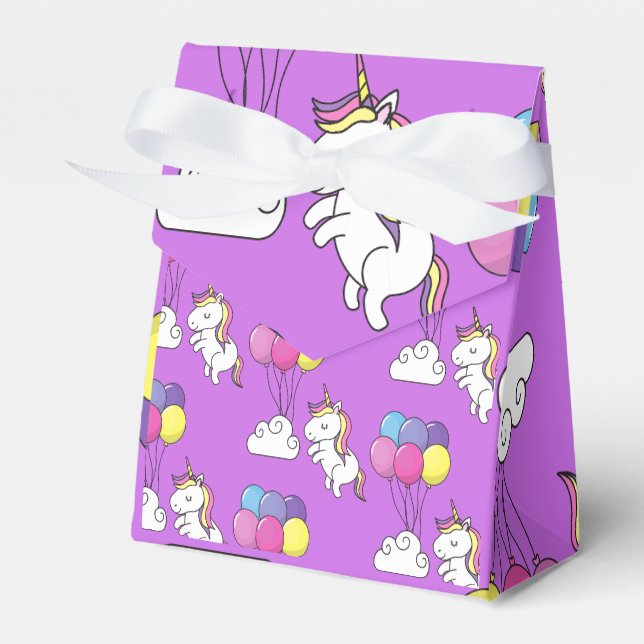 Caixinha De Lembrancinhas Funny Unicorn Pattern Magic Horse (Frente)
