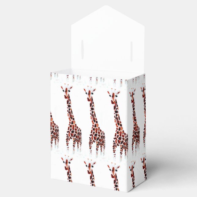 Caixinha De Lembrancinhas Funny Wild Art Giraffe (Aberto)
