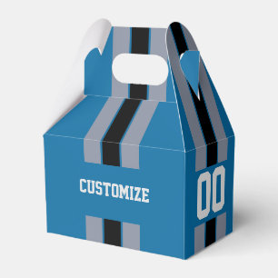 Caixinha De Lembrancinhas Futebol Americano Cores Azul E Prata 2