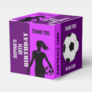 Caixinha De Lembrancinhas Futebol Girl, jogador de futebol presente, anivers