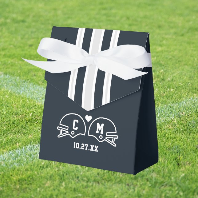 Caixinha De Lembrancinhas Futebol Match Wedding (Football theme wedding game day tailgate party sports lovers championship love monogram favor box)