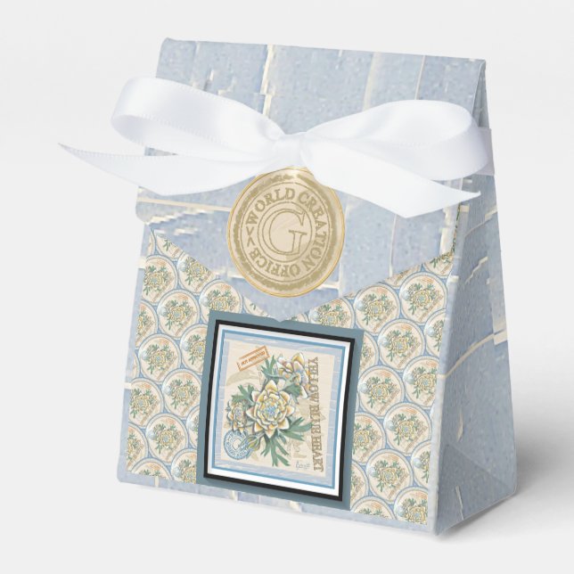 Caixinha De Lembrancinhas G Criação de floração amarela (Frente)