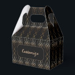 Caixinha De Lembrancinhas Gable De Deco Preto E Dourado<br><div class="desc">*Personalize adicionando seu texto ou redimensione a imagem em camadas.</div>