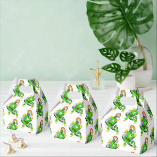 Caixinha De Lembrancinhas Gable Favor Box Happy St. Patrick's Day Rabbit 