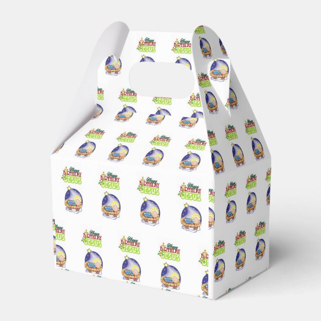 Caixinha De Lembrancinhas Gable Favor Box Natal (Frente)