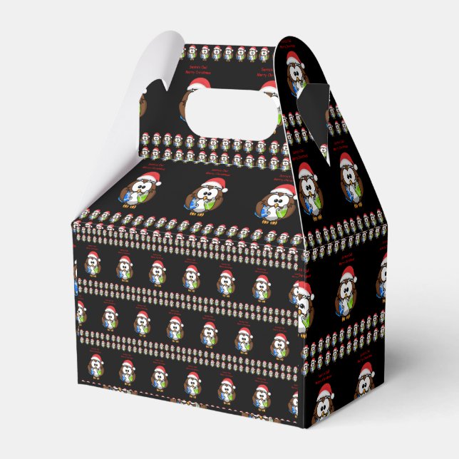 Caixinha De Lembrancinhas Gable Favor Box Snowman (Frente)