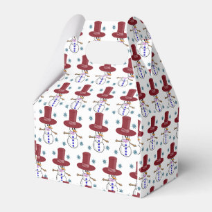 Caixinha De Lembrancinhas Gable Favor Box Snowman