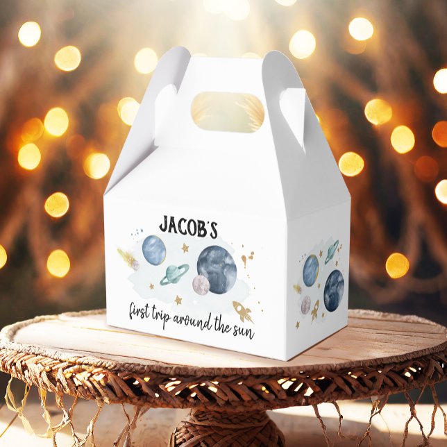 Caixinha De Lembrancinhas Galáxia do Menino dos Planetas Espaciais Exteriore (Criador carregado)