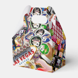 Caixinha De Lembrancinhas Gamblers Delight - Fundo dos Ícones de Las Vegas