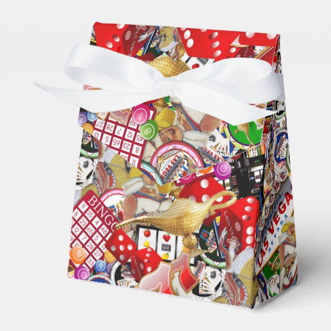 Caixinha De Lembrancinhas Gamblers Delight - Ícones de Las Vegas (Frente)