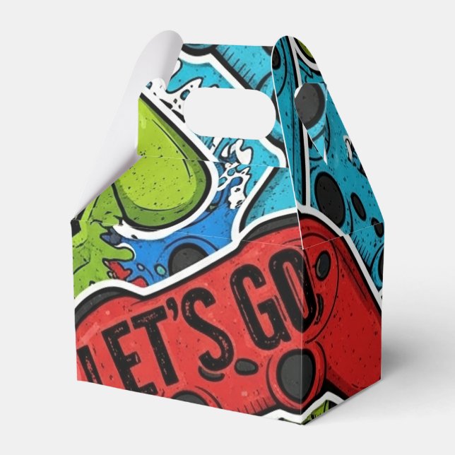 Caixinha De Lembrancinhas Gamer Pattern Favor Box (Frente)