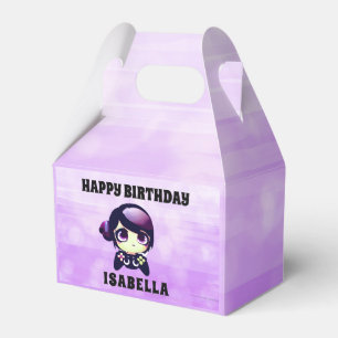 Caixinha De Lembrancinhas Garota de Animação de Feliz Aniversário Personaliz